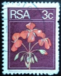 Stamps South Africa -  Pelargonium inquinens