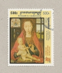 Sellos de Asia - Camboya -  Virgen con niño
