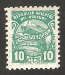 Stamps : America : Uruguay :  90 A - transportes, marítimo y ferroviario