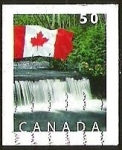 Stamps : America : Canada :  BANDERA - CASCADA