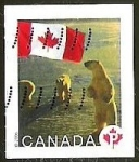 Sellos del Mundo : America : Canad� : BANDERA - OSOS POLARES