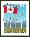 Stamps : America : Canada :  BANDERA - MOLINOS DE VIENTO