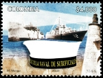 Stamps : America : Colombia :  EMISIÓN POSTAL 75 AÑOS ESCUELA NAVAL DE SUBOFICIALES "A.R.C. BARRANQUILLA"