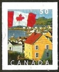 Stamps : America : Canada :  BANDERA - CASAS
