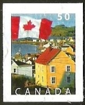 Sellos de America - Canad� -  BANDERA - CASAS