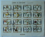 Stamps United Arab Emirates -  Umm Al Qiwain / Roses