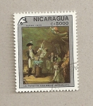 Stamps Nicaragua -  Lafayettehaciendo juramento