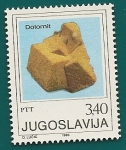 Stamps Yugoslavia -  Minerales  - Dolomita
