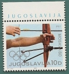 Stamps : Europe : Yugoslavia :  Juegos Olimpicos de Moscú 1980 - Tiro con arco