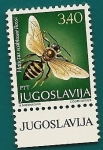 Stamps : Europe : Yugoslavia :  Himenópteros - Halictus scabiosa