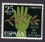 Sellos de Europa - Espa�a -  XXV AÑOS DE PAZ 1939-1964