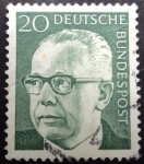 Stamps Germany -  Gustav Walter Heinemann (1899-1976)