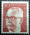 Stamps Germany -  Gustav Walter Heinemann (1899-1976)