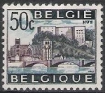 Sellos del Mundo : Europa : B�lgica : Belgica 1966 Scott 642 Sello º Puente y Castillo de Huy 0,50fr Belgique Belgium 