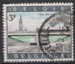 Stamps : Europe : Belgium :  Belgica 1969 Scott 729 Sello º Tunel J.F. Kennedy Schelde Antwerp 3fr Belgique Belgium 