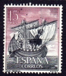 Stamps : Europe : Spain :  NAVE MEDIEVAL