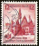 Stamps Germany -  DEUTSCHES REICH - 16 TH GERMAN SPORT TOURNAMENT BRESLAU
