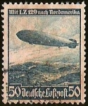 Stamps Germany -    ZEPPELIN  L.Z 129 HINDENBURG VOLANDO SOBRE OCEANO