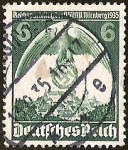 Stamps Germany -  DEUTSCHES REICH - NURNBERG - CONGRESO. WZ  - EVASTICAS 
