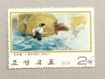 Stamps North Korea -  Campesina armada