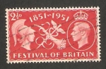 Sellos de Europa - Reino Unido -  260 - george VI, festival nacional
