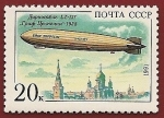 Stamps Russia -  Dirigible Alemán Graf Zeppelin LZ -127