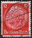 Stamps Germany -  Scott  393  Von Hindenburg (6)
