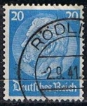 Stamps Germany -  Scott  408  Von Hindenburg
