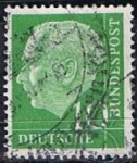 Stamps Germany -  Scott  708  Pres. Theodor Heuss (3)