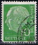 Sellos del Mundo : Europa : Alemania : Scott  708  Pres. Theodor Heuss (7)