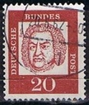 Stamps Germany -  Scott  829  Johann Sebastian Bach (2)