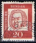 Stamps Germany -  Scott  829  Johann Sebastian Bach (4)