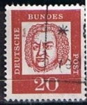 Stamps Germany -  Scott  829  Johann Sebastian Bach (3)