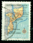 Sellos del Mundo : Africa : Mozambique : Mapa
