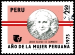 Stamps : America : Peru :  1975 AÑO DE LA MUJER PERUANA - JUANA ALARCO DE DAMMERT, BENEFACTORA DE LA NIÑEZ.