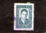 Stamps Costa Rica -  CENTENARIO DEL NACIMIENTO DEL PROFESOR MIGUEL OBREGON L 1861-1961