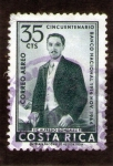 Stamps Costa Rica -  CINCUENTENARIO DEL BANCO NACIONAL 1914-NOV 1964