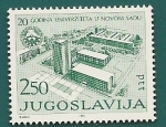 Stamps Yugoslavia -  20 aniversario Universidad de Novi Sad en Serbia