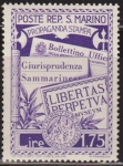 Stamps San Marino -  San Marino 1943 Scott 210 Sello * Imprenta Impresion Propaganda Libertas Perpetva 1,75L Saint Marin