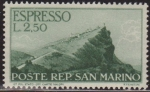 Stamps : Europe : San_Marino :  San Marino 1943 Scott E12 Sello ** Vista de San Marino Espresso 2,50L Saint Marin