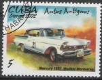 Stamps : America : Cuba :  Cuba 2002 Scott 4251 Sello * Autos Antiguos Voitures Mercury 1957 Md. Monterrey Timbre 5c