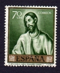 Stamps Spain -  LA ORACION  EN EL-FRAGMENTO-(GRECO)