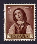 Stamps Spain -  LA VIRGEN NIÑA (ZURBARAN)