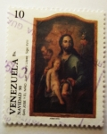 Stamps Venezuela -  Navidad 90 San Jose y el Niño