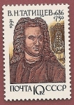 Stamps Russia -  Vasiliy Nekitich Tatishev - Historiador ruso