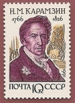 Stamps Russia -  Nikolái Mijáilovich Karamzím - Historiador ruso