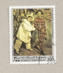Stamps Somalia -  Pierrot y Arlequín