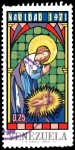 Stamps Venezuela -  NAVIDAD VENEZUELA 1971 - LA VIRGEN Y JESÚS EN EL PESEBRE