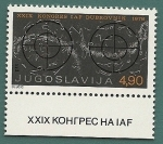 Sellos de Europa - Yugoslavia -  29 Congreso de la Internal. Astronautical Federation (IAF) Dubrovnic 1978