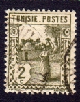 Stamps Tunisia -  MUJER CON CANTARO